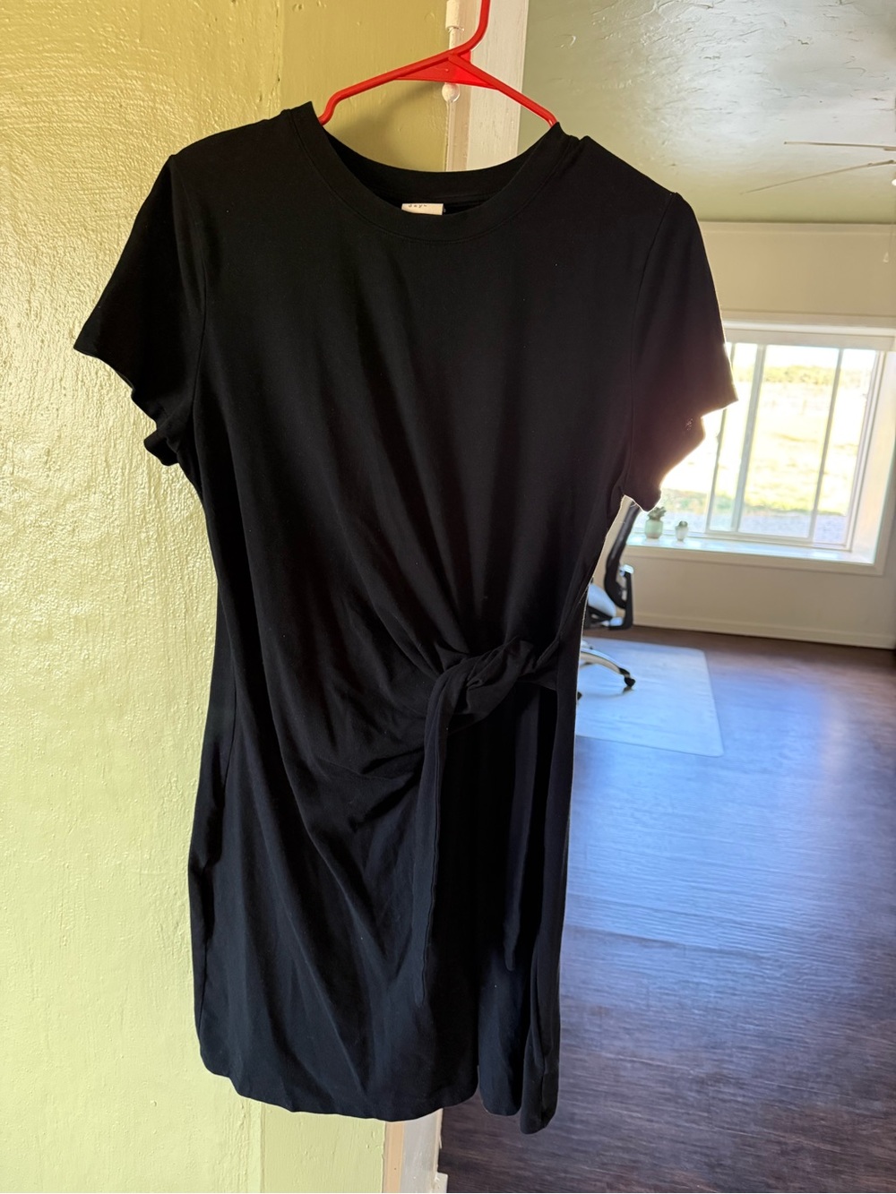 a new day Black Knot-Front Mini Dress